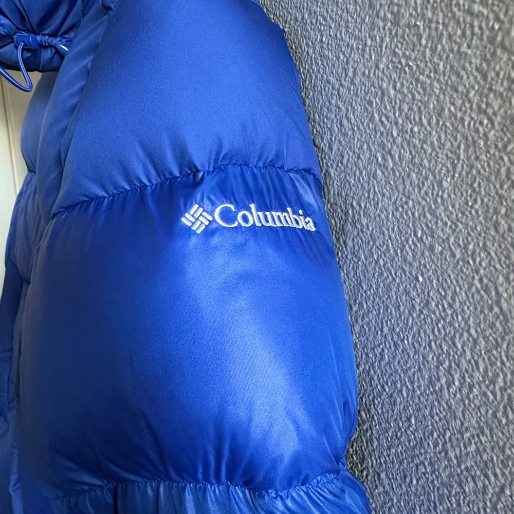 Blue puffer down omniheat jacket coat - Picture 4 of 6